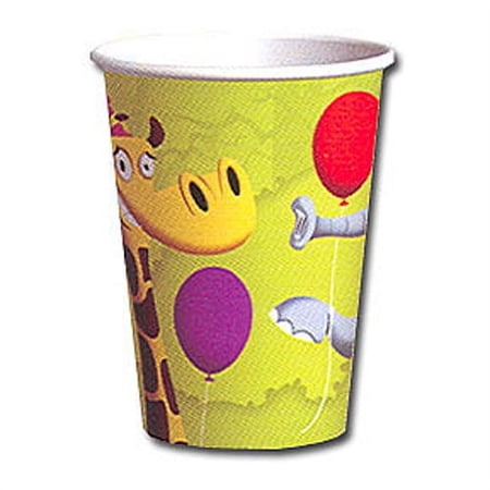 Various Jungle Frolic 9 oz Paper Cups (Set of 8)