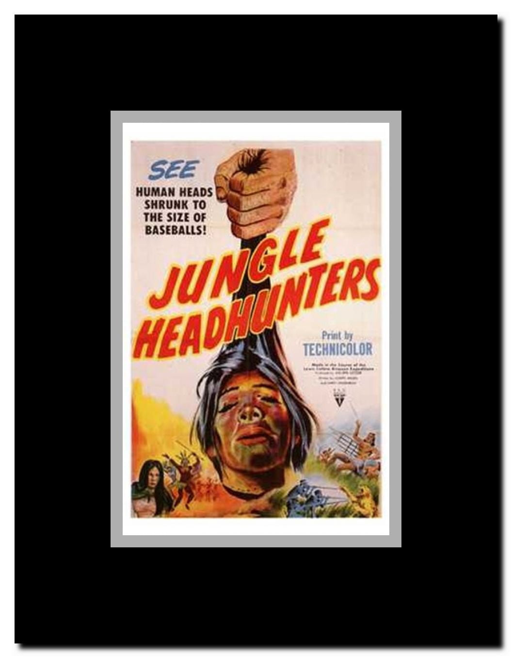 Jungle Headhunters Framed Movie Poster
