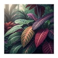 thumbnail image 1 of Jungle Jewel: Exotic Foliage Symphony - Illustration Botanical Floral Tropical Nature Garden Scenic Unframed Wall Art Print 18 x 18 inches, 1 of 9