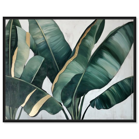 Jungle Jewel Jade I Canvas Costal Wall Art by Art Remedy, Black Frame, 20 x 16