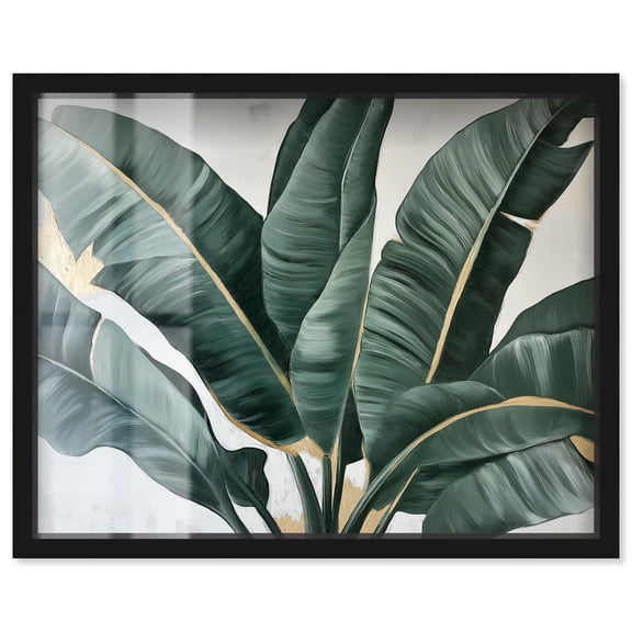 Jungle Jewel Jade II Shadowbox Print Costal Wall Art by Art Remedy, Black Frame, 20 x 16