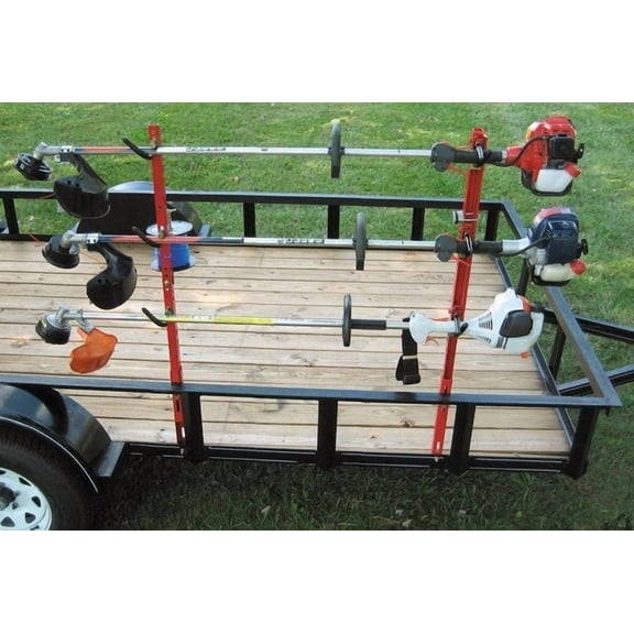 Jungle Jim's 3 Trimmer Rack, Locking Trailer Rack for Open and Enclosed Trailers