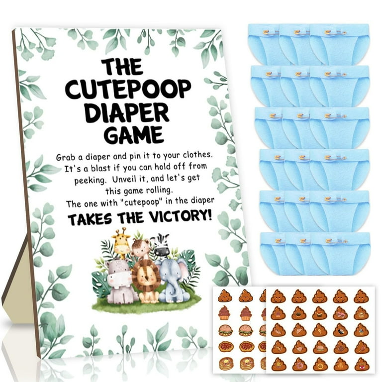 jungle-joy-diaper-game-set-for-baby-showers-51-wooden-signs-with-mini-felt-diapers-for-50-guests-fun-gender-reveal-decor-for-boys-and-girls-celebrations-walmart-com