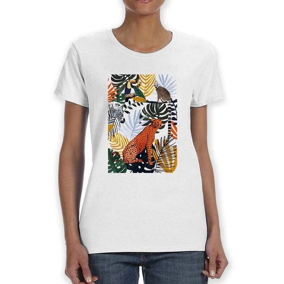 Jungle Jumble Collection. B T-Shirt Women -Victoria Borges Designs, Female 5X-Large