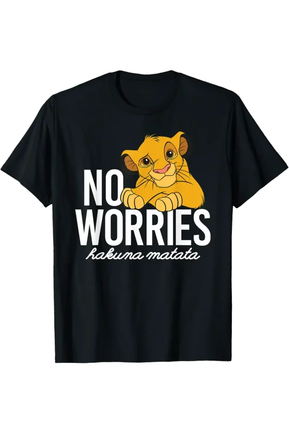 Jungle King Classic No Worries Philosophy Safari Wear Unisex T-Shirt , up to Size 5XL