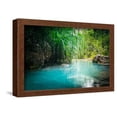 thumbnail image 1 of Jungle Landscape with Flowing Turquoise Water of Erawan Cascade Waterfall at Deep Tropical Rain For, Scenic Framed Art Print Wall Art by Perfect Lazybones Sold by Art.Com, 1 of 6