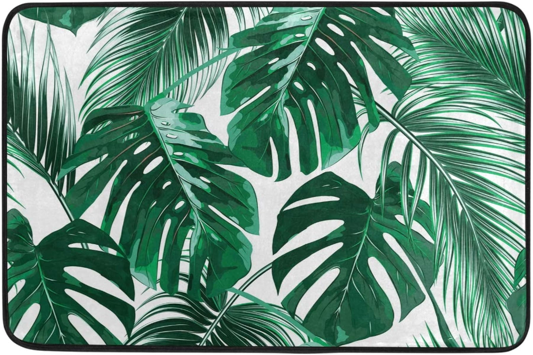 Jungle Leaf Floral Door Mats Tropical Palm Leaves Floor Mat Indoor
