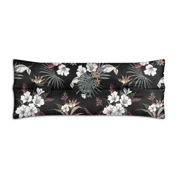 Jungle Leaves Design Heart Surgery Recovery Pillow - Secure Strap Seat Belt Cushion - Tropical Floral Mastectomy Protection Gift