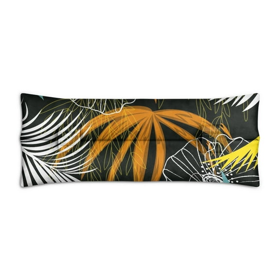 Jungle Leaves Post Surgery Seatbelt Pillow - Tropical Floral Mastectomy Cushion for Car - Comfortable Chest Protector After Surgery with Summer Print