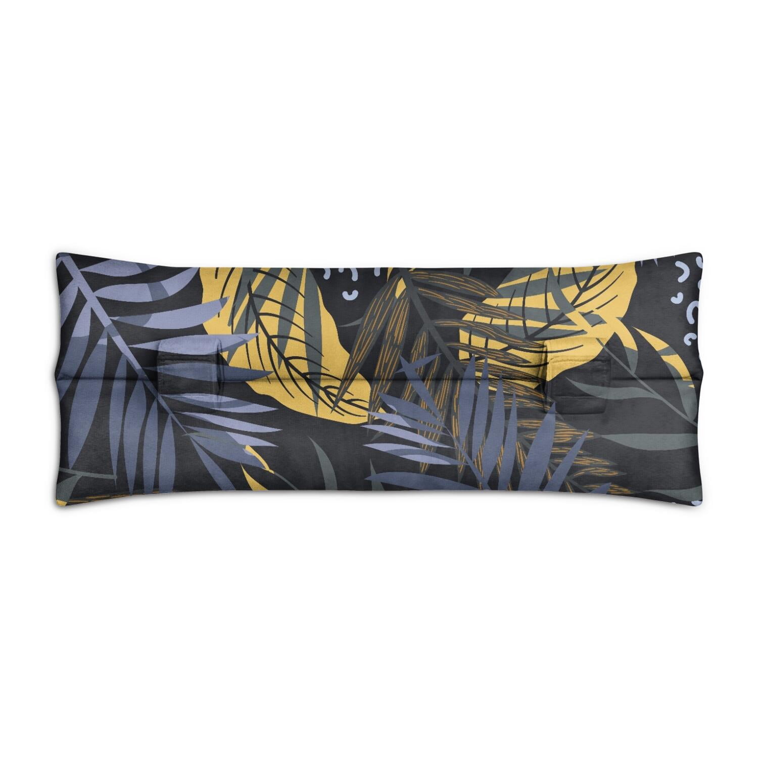 Jungle Leaves Post Surgery Seatbelt Pillow - Vibrant Tropical Leaf Mastectomy Cushion for Car - Soft Breast Surgery Recovery Pillow with Botanical Print