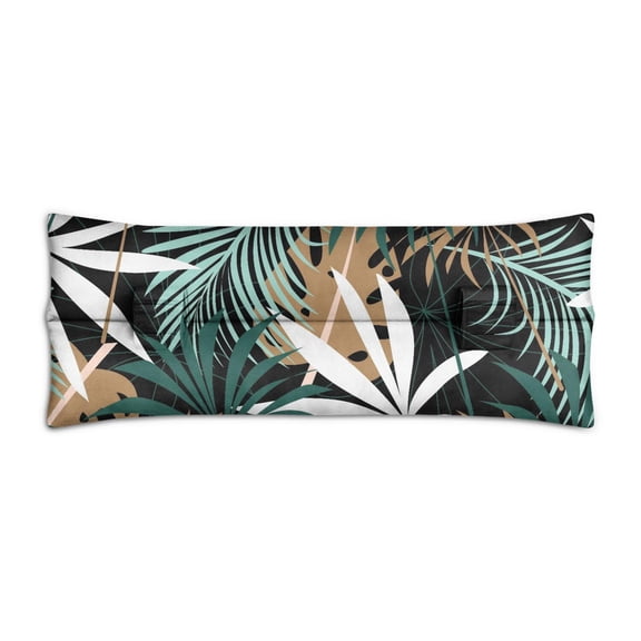 Jungle Leaves Post Surgery Seatbelt Pillow - Vibrant Tropical Leaf Mastectomy Cushion for Car - Soft Breast Surgery Recovery Pillow with Botanical Print