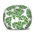 thumbnail image 1 of Jungle Leaves Storage Toy Bag Chair, Silhouettes of Wide Monstera Fronds with Holes and Strokes, Stuffed Animal Organizer Washable Bag, Small Size, Peacock Green, by Ambesonne, 1 of 3