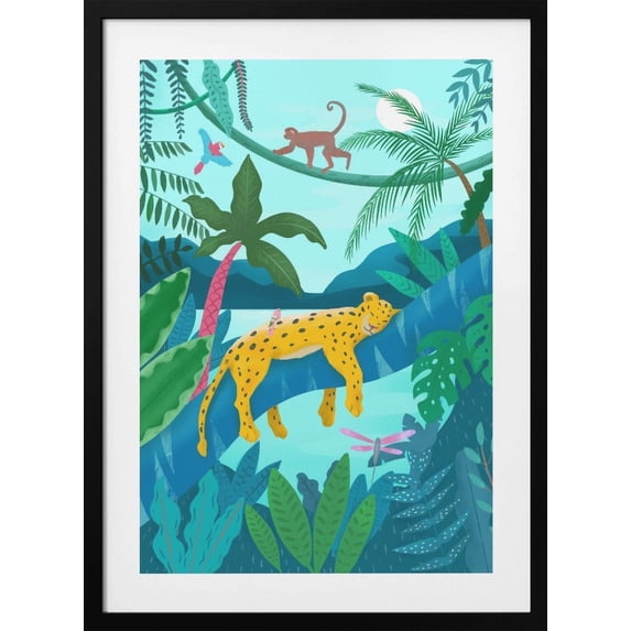 Jungle Leopard Framed Art Modern Wall Decor
