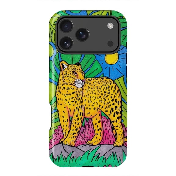 Jungle Leopard Tropical Wild Animal Pattern Case with iPhone 17 16 15 14 13 12 11 Pro Max
