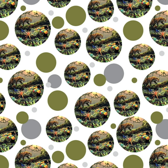 Jungle Life Leopard Cat Toucans Monkeys Premium Gift Wrap Wrapping Paper Roll