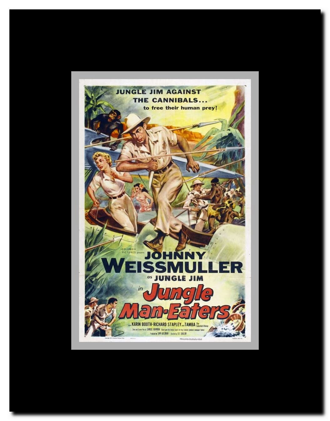 Jungle Man-Eaters Framed Movie Poster