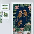 thumbnail image 1 of Jungle Monkeys Floral Print Door Curtain Nordic Living Room DoorCurtain Porch Partition Curtain Kitchen Rative Half Curtain, 1 of 4
