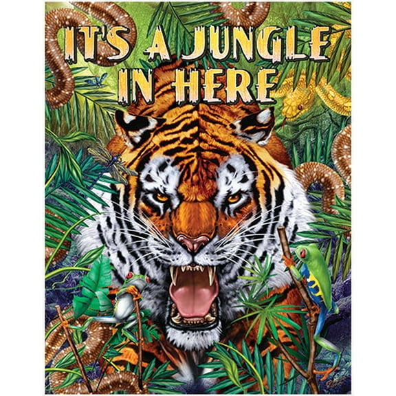Jungle In Here Novelty Sign | Indoor/Outdoor | Funny Home Décor for Garages, Living Rooms, Bedroom, Offices | SignMission personalized gift Wall Plaque Decoration