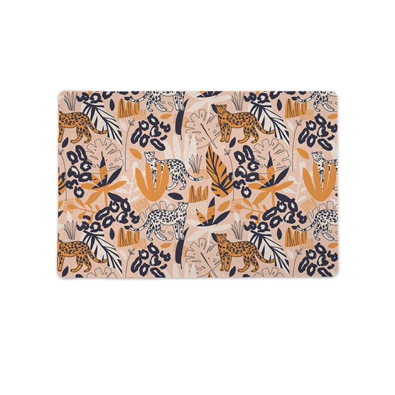 Jungle Pattern With Leopards Mat Rectangle -Image by Shutterstock,