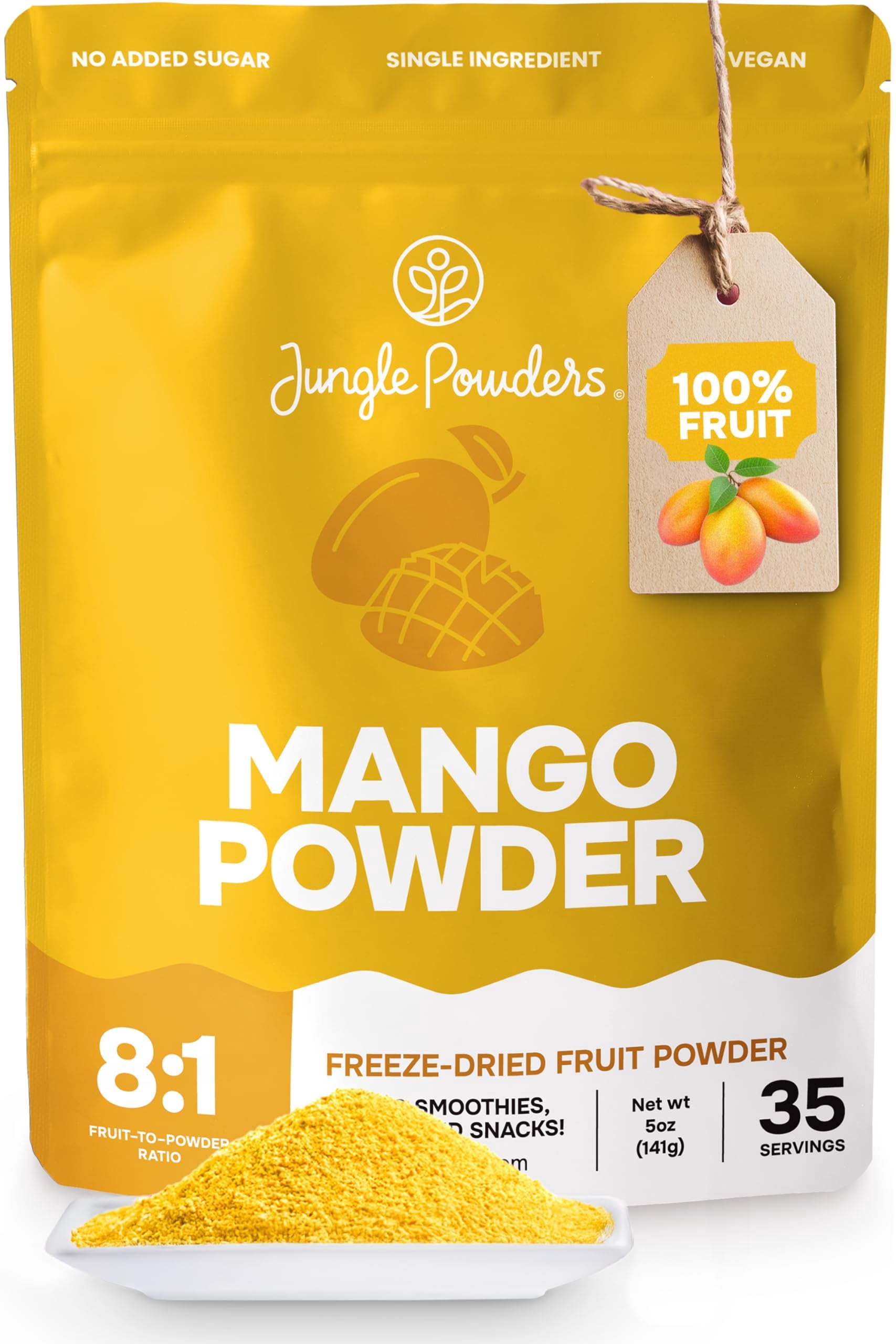 Jungle Powders Freeze Dried DEF29 Mango Powder 5 Bag, Mango Extract For ...