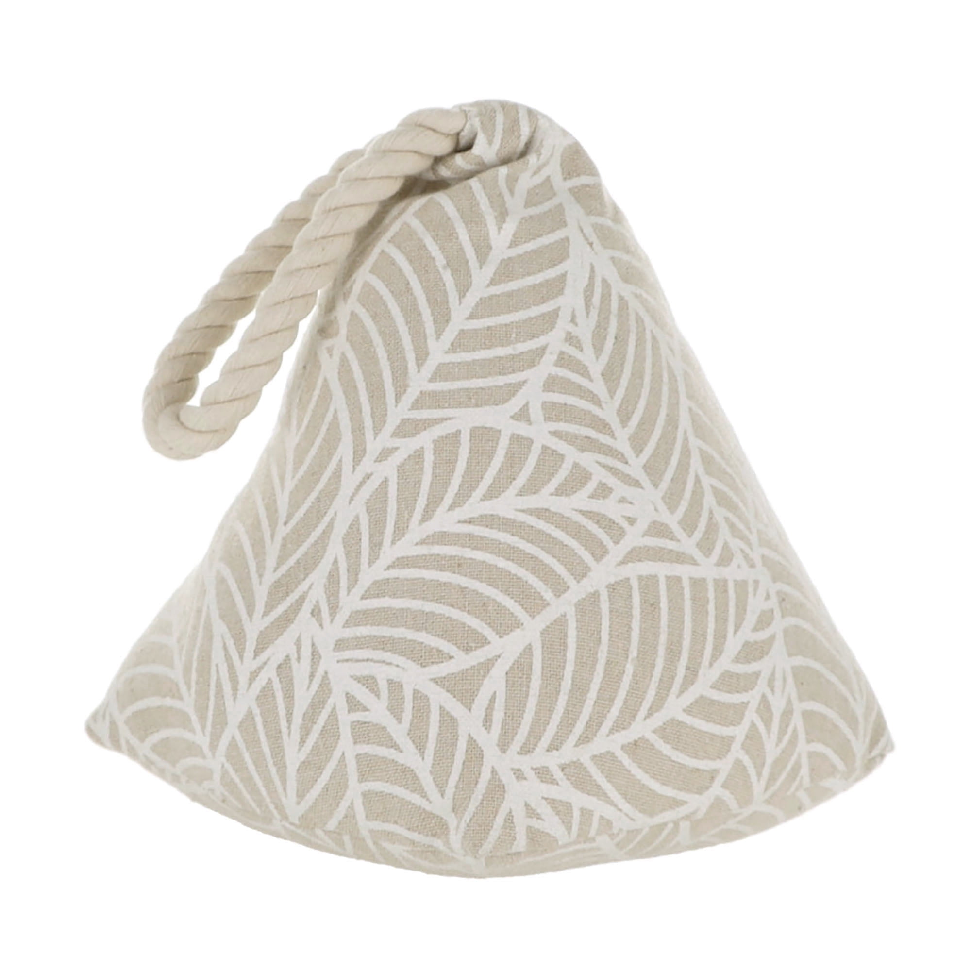 Jungle Print Cotton Weighted Bag Door Stop 2.3 lbs White