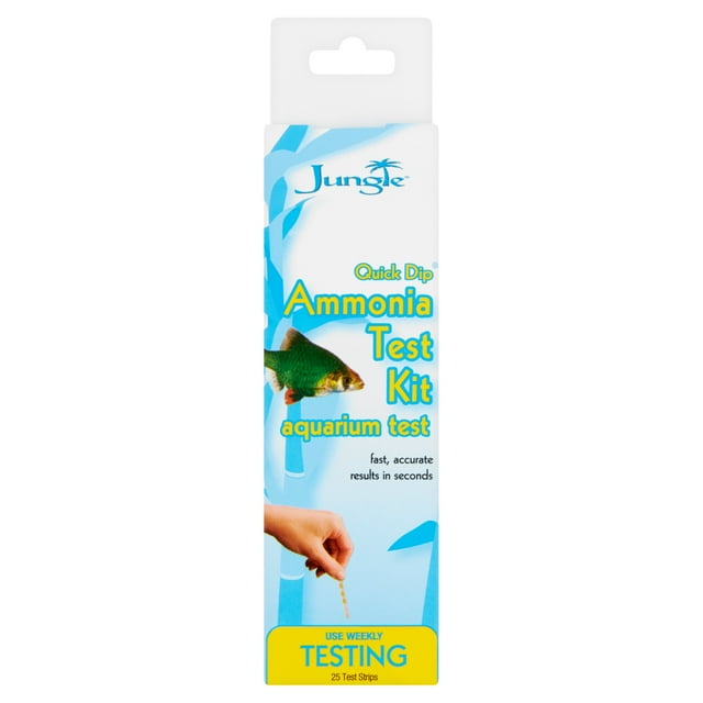 Jungle Quick Dip Ammonia Test Kit, Aquarium Test Strips, 25 Count