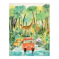 thumbnail image 1 of Jungle Safari Adventure Animals Kids Bedroom Nursery Giraffe Lion Watercolour Artwork Large Wall Art Poster Print Thick Paper 18X24 Inch, 1 of 5