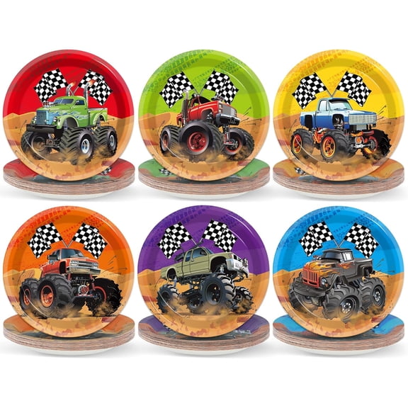 Jungle Safari Paper Plates, 60 Pcs Disposable 7 Inch Dessert Plates - Wild Animal Theme Party Supplies for Baby Shower, Birthday, Zoo Themed Decorations