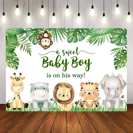 Jungle Safari baby shower backdrops jungle animals baby shower decorations jungle themed birthday party supplies for boys baby shower wild party supplies