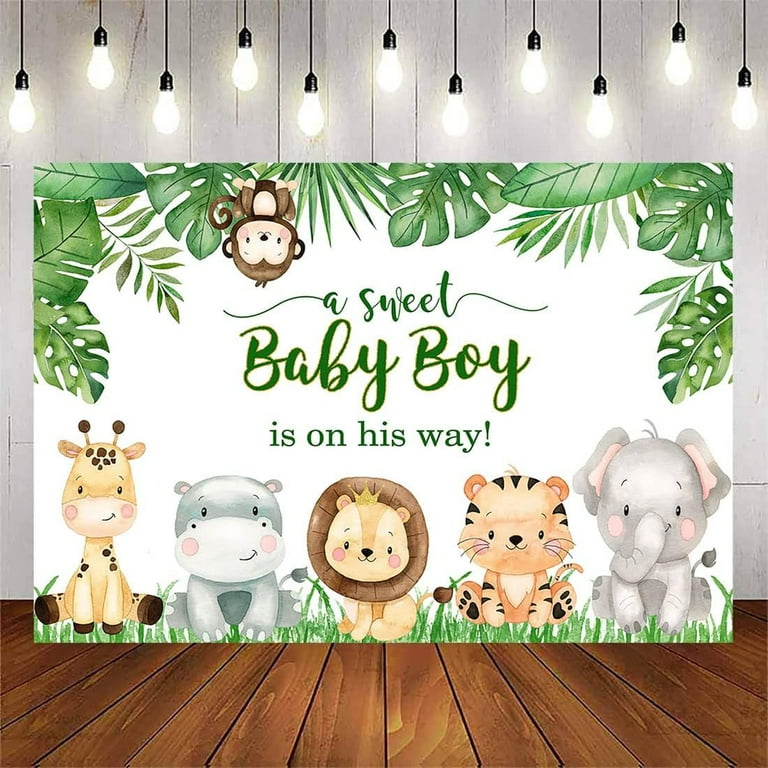 Jungle Safari baby shower backdrops jungle animals baby shower