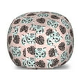 thumbnail image 1 of Jungle Storage Toy Bag Chair, Composition of Tiger Portraits and Dark Grey Monstera Leaves Forest Scene, Stuffed Animal Organizer Washable Bag, Large Size, Blush Pale Teal White, by Ambesonne, 1 of 3