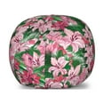 thumbnail image 1 of Jungle Storage Toy Bag Chair, Growth of the Exotic Hawaiian Island Blossoms in Pink Shades Spring in Paradise, Stuffed Animal Organizer Washable Bag, Large Size, Multicolor, by Ambesonne, 1 of 3