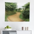 thumbnail image 1 of Jungle Tapestry, Falls Bridge Nature Waterfall Path Bare Life Trees Greenery Forest Scenery Image, Fabric Wall Hanging Decor for Bedroom Living Room Dorm, 2 Sizes, Green, by Ambesonne, 1 of 1