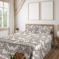 thumbnail image 1 of Ambesonne Jungle Theme Fitted & Flat Sheet with Shams 4 Pcs Set, Ivy Pattern Jungle Art, Full, Dimgray Pearl, 1 of 5