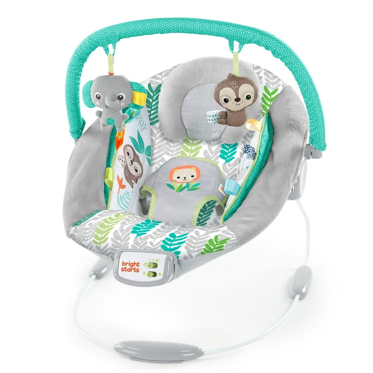 Jungle Vines Comfy Baby Bouncer with Vibrating Infant Seat Toy