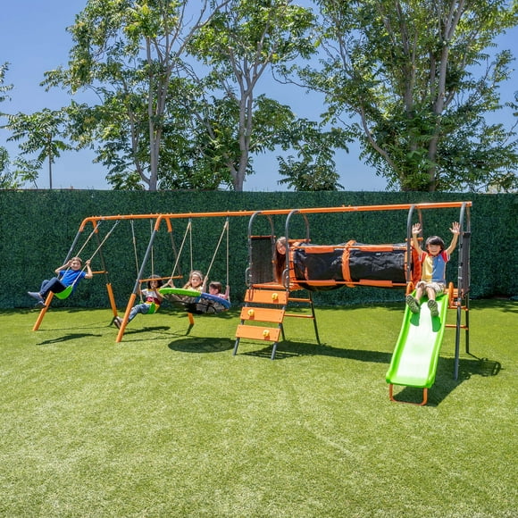 Jungle Warrior Anaconda Metal Swing Set & Obstacle Course
