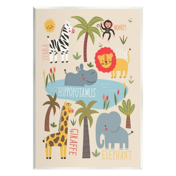 Jungle Wildlife Animals Safari Animals & Insects Graphic Art Unframed Art Print Wall Art