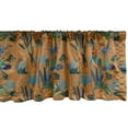 thumbnail image 1 of Ambesonne Jungle Valance Pack of 2, Funny Lemurs in the Forest, 54"X18", Dark Orange and Multicolor, 1 of 4