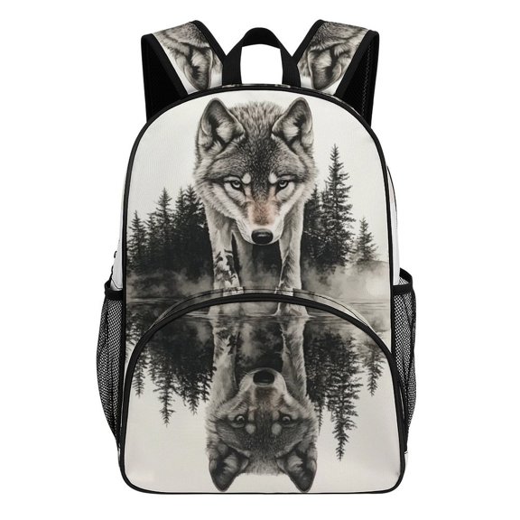Jungle Wolf Mech Backpack Travel Laptop Casual College Daypack Back to Bag