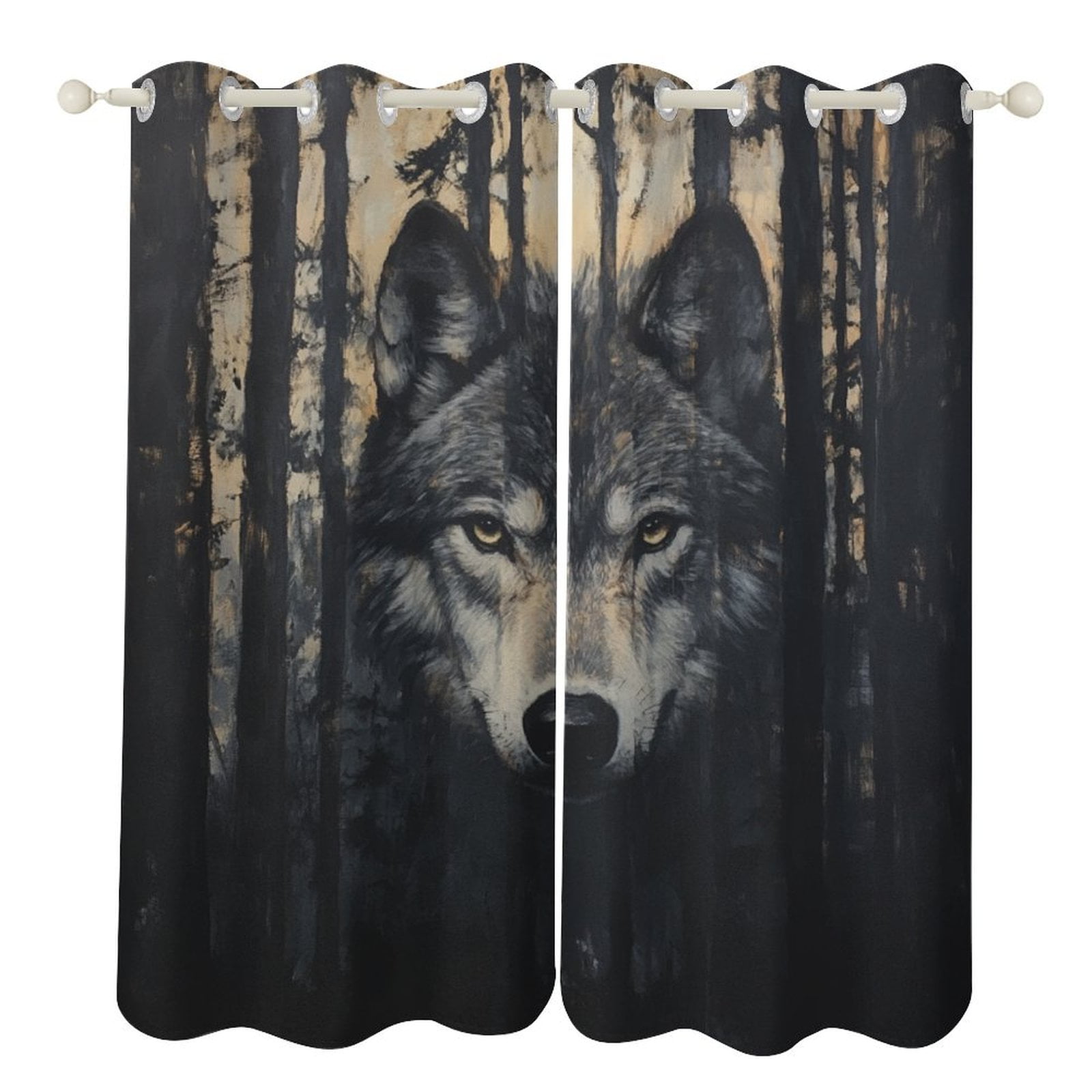 Nordic Double Embroidered Blackout Curtains Perforated Home Bedroom Living Room Balcony Bay Window Wedding Room Curtains main image 0