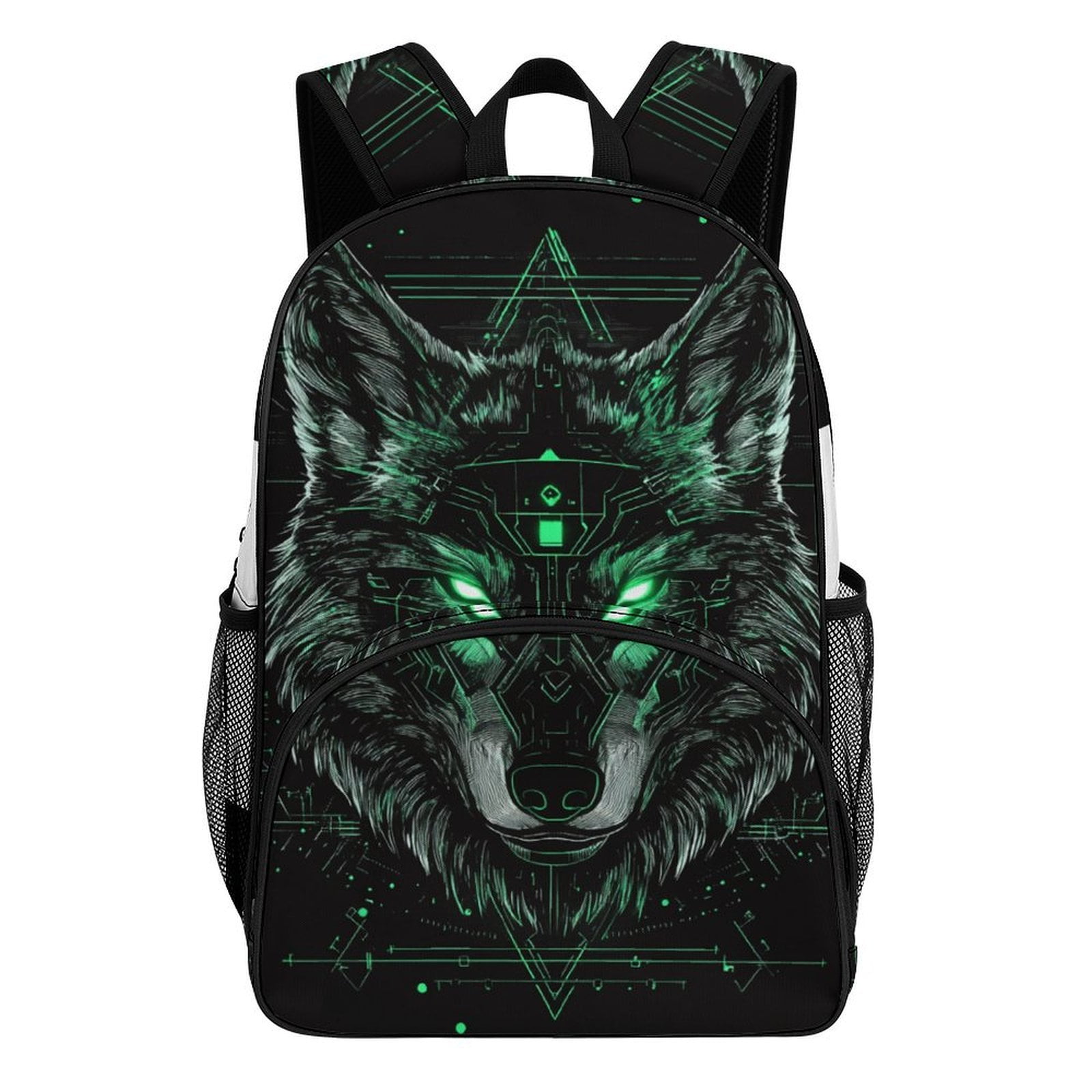 Jungle Wolf Mech Teenage Backpack Middle Students Bookbag Outdoor ...