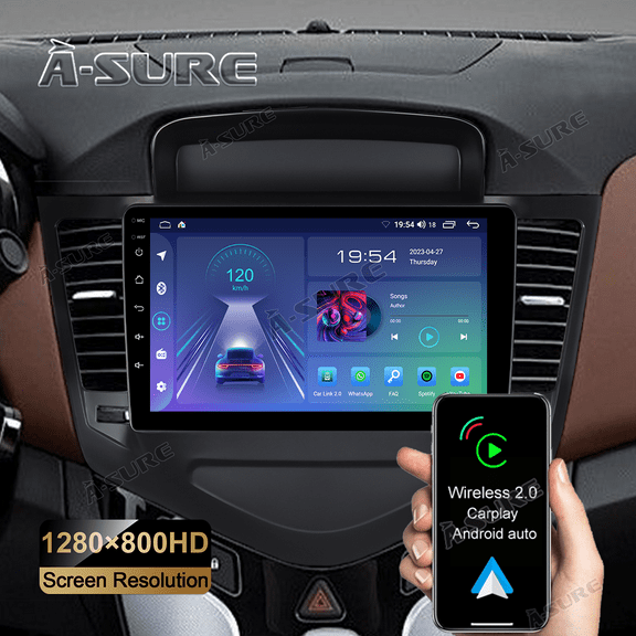 9" Android 13 Car Radio Stereo for Chevrolet Cruze J300 2008-2014, Wireless CarPlay Android Auto GPS Navi WiFi Bluetooth DSP FM RDS SWC 2+32GB