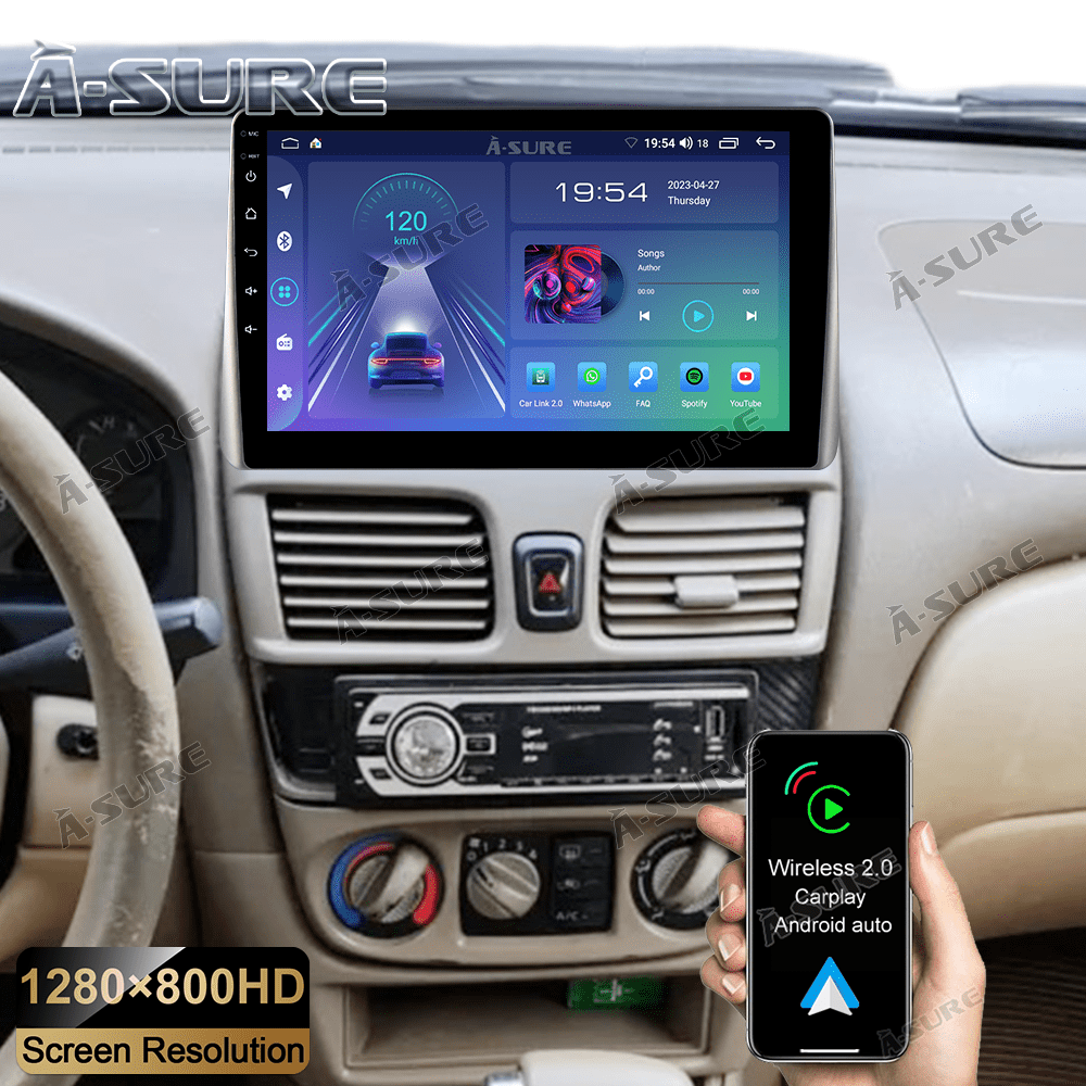 10.1" Android 13 Car Radio Stereo for Nissan Sentra MK5 1999-2006, 2+32GB Wireless CarPlay Android Auto GPS Navi WiFi Bluetooth SWC DSP FM RDS