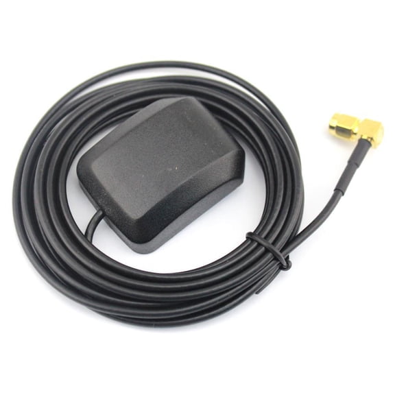 Junhua Weatherproof Car NAVI Radio Stereo unit SMA Male Plug Aerial Extension Cable GPS Antenna Car In-Dash Units, Black