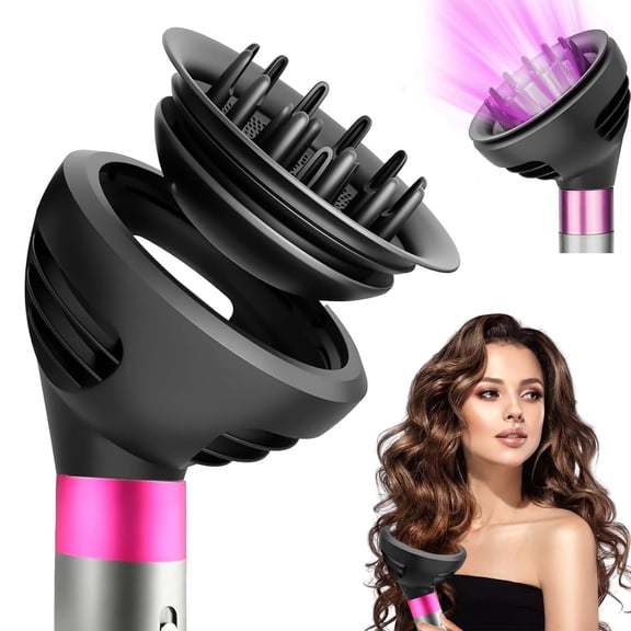 JuniShu Wave Curl Diffuser Attachment Compatible with Dyson Airwrap HS01 HS05 HS08 Upgraded Fast Drying Curl Defining Nozzle