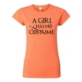 thumbnail image 1 of Junior A Girl Has No Costume Funny Halloween Parody DT T-Shirt Tee, 1 of 2