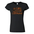 thumbnail image 1 of Junior A Girl Has No Costume Funny Halloween Parody DT T-Shirt Tee, 1 of 2