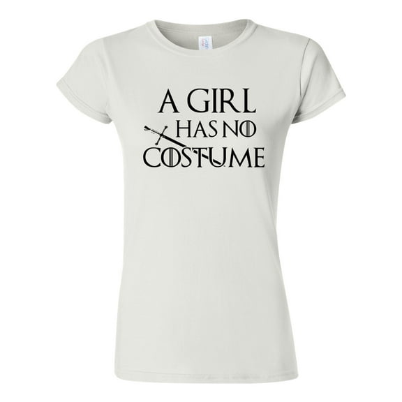 Junior A Girl Has No Costume Funny Halloween Parody DT T-Shirt Tee