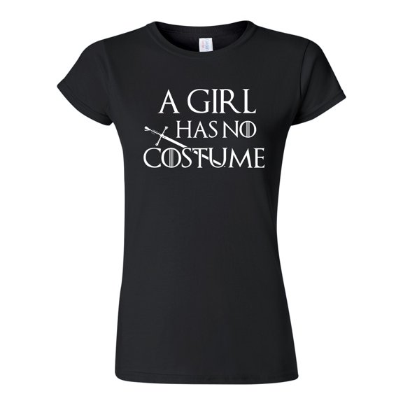 Junior A Girl Has No Costume Funny Halloween Parody DT T-Shirt Tee