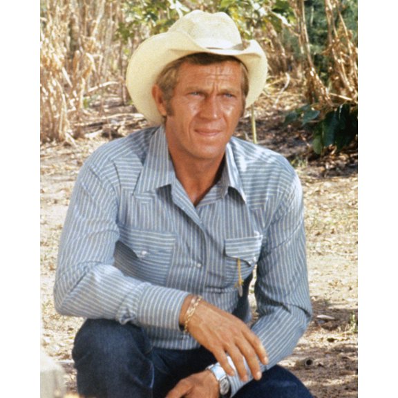 Junior Bonner Featuring McQueen In Striped Outfit & Stetson 24X36 Classic Hollywood Poster